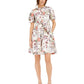 Vestido midi feminino de algodão com estampa floral da INC International Concepts, branco, tamanho extragrande