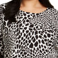 Blusa feminina Alfani Plus Size com acabamento em crochê estampado, branca, tamanho 1X