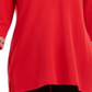 Top feminino com estampa de decote em V e manga 3/4 Charter Club, tamanho pequeno, vermelho