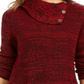 Suéter feminino com gola envelope Style &amp; Co, vermelho, tamanho pequeno M