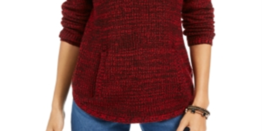 Suéter feminino com gola envelope Style &amp; Co, vermelho, tamanho pequeno M