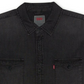 Camisa jeans Levi's Matthew New Western masculina, preta, cinza fumê, tamanho P