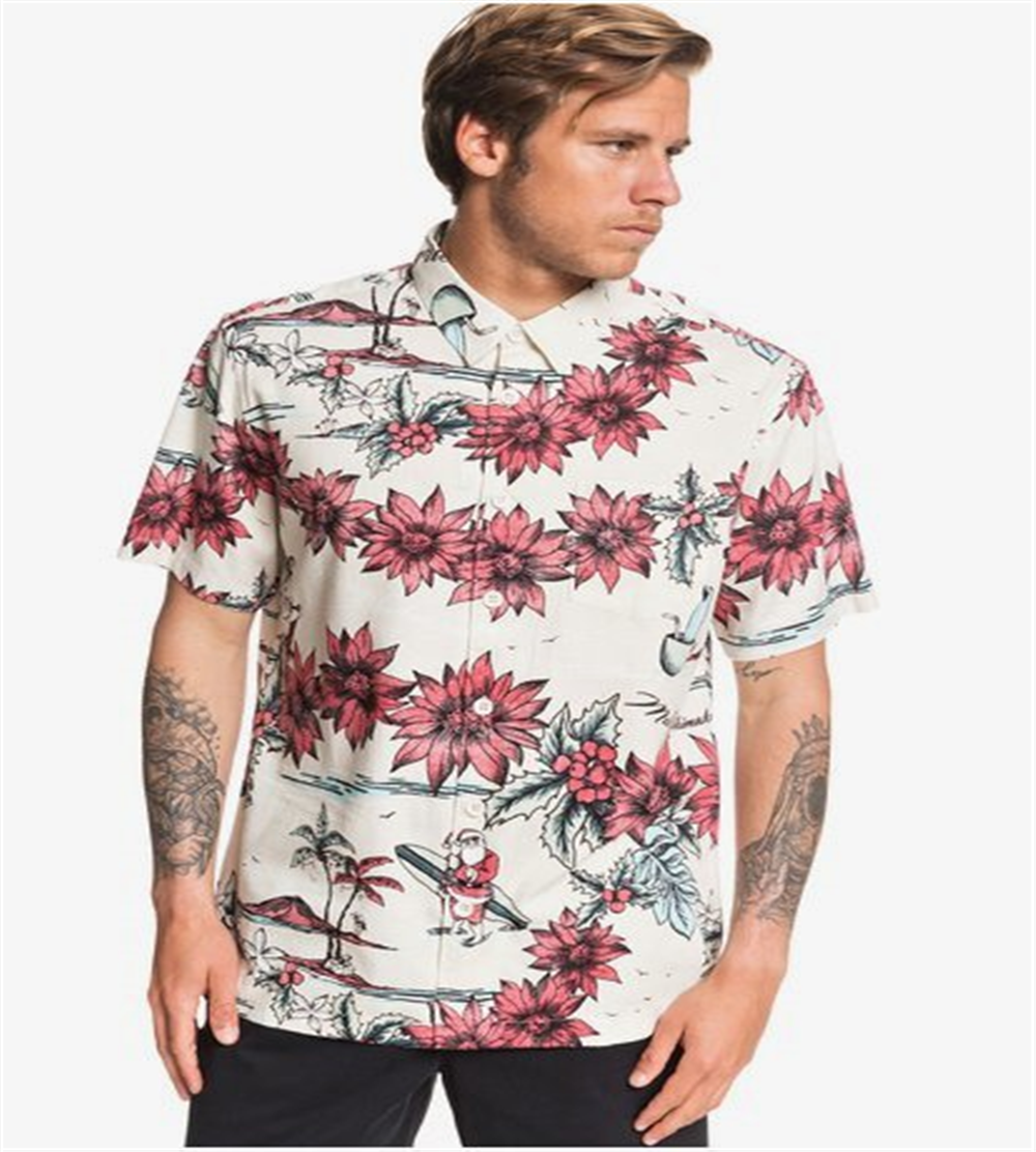 Camisa de Papai Noel para Dias Chuvosos Quiksilver Masculina Cinza Tamanho XX-G
