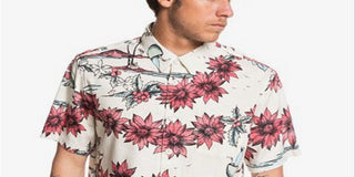 Quiksilver Men's San O Clause Rainy Day Sano Claus Shirt Gray Size XX-Large