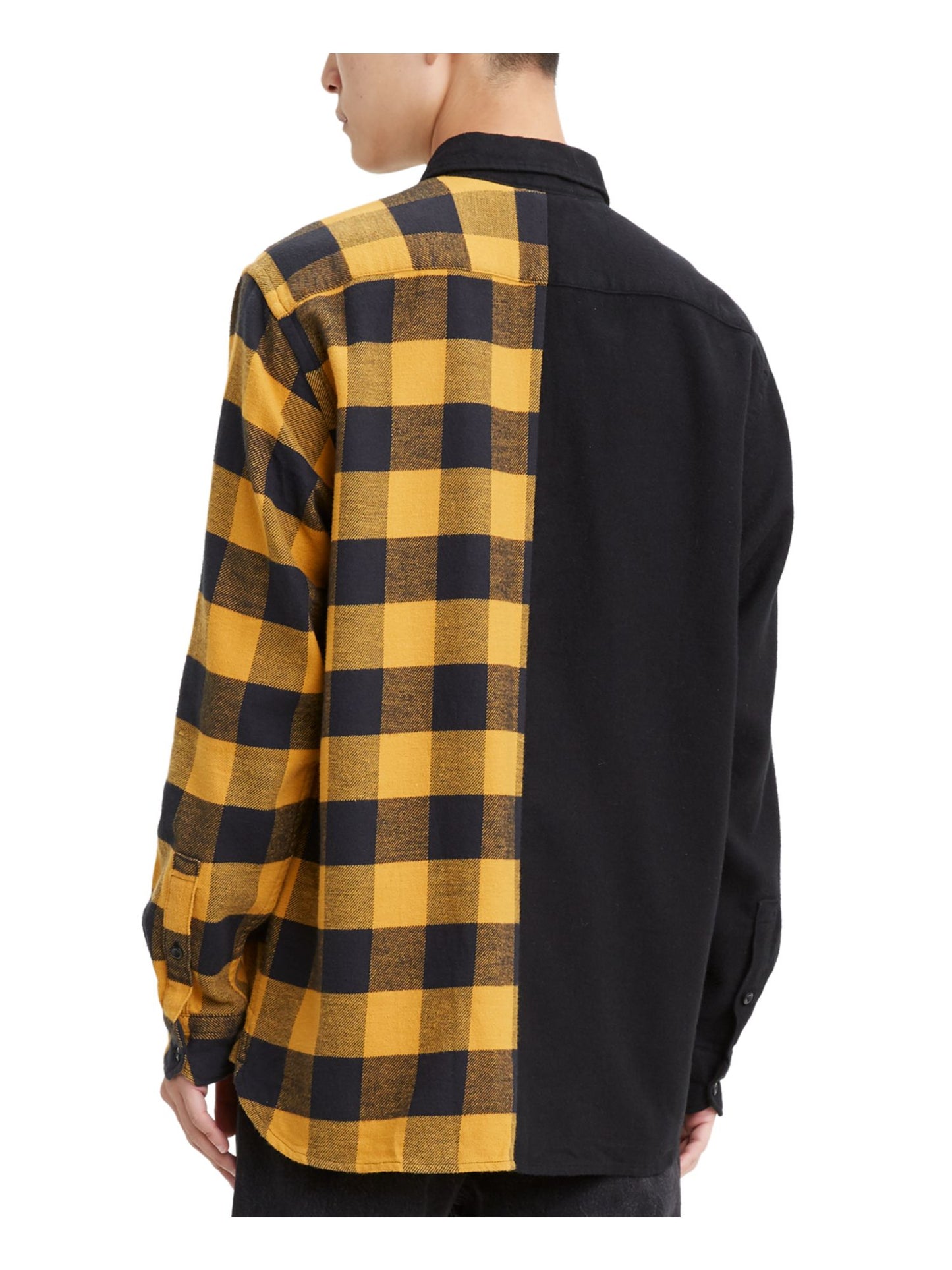 Camisa Levi's Masculina Jackson Xadrez com Botões e Gola Preta Tamanho Grande