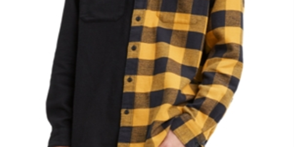 Camisa Levi's Masculina Jackson Xadrez com Botões e Gola Preta Tamanho Grande