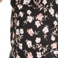 Blusa sem mangas com estampa floral feminina Bar III, preta, tamanho XX-S