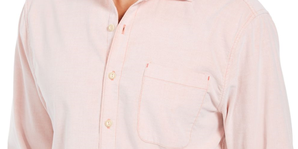 Camisa social masculina Tommy Bahama Classic Fit com gola rosa tamanho XXX-G