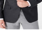 Ralph Lauren Masculino Mini Grid Print Standard Fit Blazer Cinza Tamanho 38
