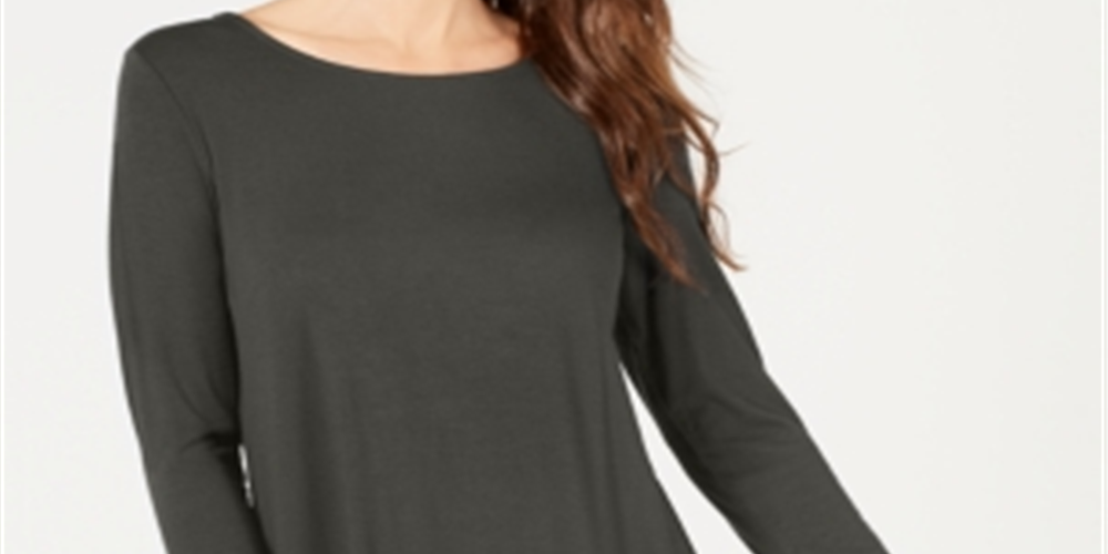 Top Alfani Feminino com Costas Trançadas Cinza Tamanho XL