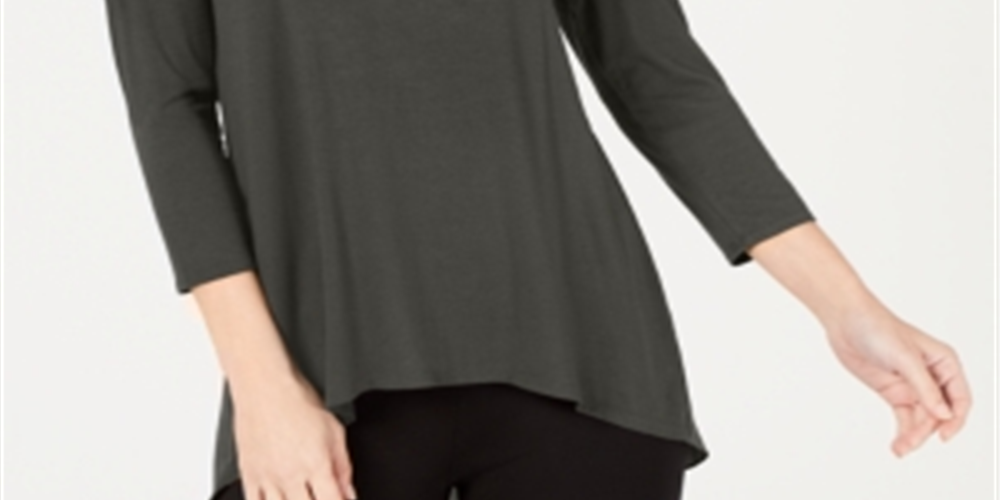 Top Alfani Feminino com Costas Trançadas Cinza Tamanho XL