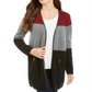 Charter Club Suéter Feminino Milano Colorblocked Algodão Completer Preto Tamanho Pequeno Grande