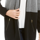 Charter Club Suéter Feminino Milano Colorblocked Algodão Completer Preto Tamanho Pequeno Grande