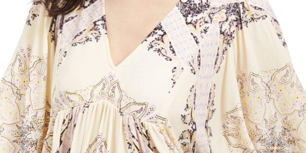 Túnica Feminina Talk da Free People Branca Tamanho P