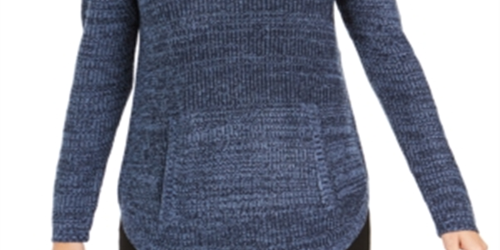 Suéter feminino com gola envelope Style &amp; Co, azul, tamanho pequeno P