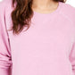Moletom feminino com costura contrastante estilo &amp; co, roxo, tamanho pequeno