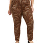 Calça jeans feminina Lexington reta estampada Charter Club, marrom, tamanho 14W