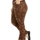 Calça jeans feminina Lexington reta estampada Charter Club, marrom, tamanho 14W