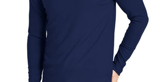 Pulôver Alfani Masculino Leve com Zíper e Canelado, Azul, Tamanho X-G