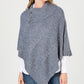 Poncho envelope feminino Karen Scott azul tamanho P/M