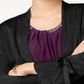 Cardigan feminino Alfani com manga amarrada, preto, tamanho pequeno P