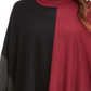 Alfani Suéter Poncho Feminino Gola Alta Colorblock Vermelho Tamanho Pequeno Grande