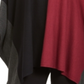 Alfani Suéter Poncho Feminino Gola Alta Colorblock Vermelho Tamanho Pequeno Grande
