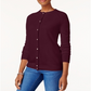 Karen Scott Cardigan Feminino Luxsoft com Botões Marrom Tamanho Pequeno G
