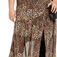 Vestido longo feminino com estampa de leopardo da NY Collection, preto, tamanho 1X