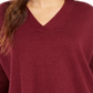 Túnica feminina com decote em V estilo vinho tamanho pequeno M