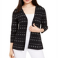 Cardigan Alfani Feminino com Pontos e Frente Aberta, Preto, Tamanho Pequeno G