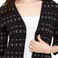 Cardigan Alfani Feminino com Pontos e Frente Aberta, Preto, Tamanho Pequeno G