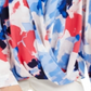 Blusa feminina Alfani com sobrepeliz estampada, azul, tamanho pequeno P