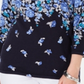 Karen Scott Suéter feminino estampado com manga 3/4 e estampa floral azul tamanho pequeno P