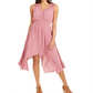 Vestido feminino estilo &amp; co com bainha de lenço Mesa Rose tamanho pequeno