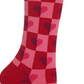 Meias femininas Hot Sox Half Hearts Crew, tamanho 4 a 10,5, vermelhas