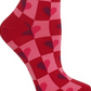 Meias femininas Hot Sox Half Hearts Crew, tamanho 4 a 10,5, vermelhas