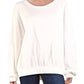 Camiseta feminina casual de algodão Free People, branca, tamanho médio
