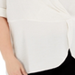 Blusa Alfani Feminina Plus Drape Surplice Branca Tamanho 1X