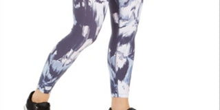 Calça legging feminina Calvin Klein cintura alta para ginástica, azul, tamanho médio