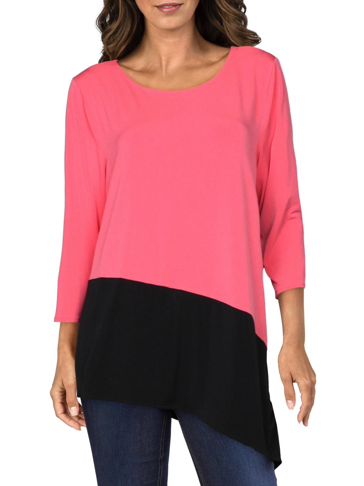 Blusa Alfani Feminina Colorblock Assimétrica Rosa Tamanho XXL