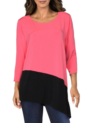 Blusa Alfani Feminina Colorblock Assimétrica Rosa Tamanho XXL