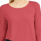 Blusa assimétrica com blocos de cores Alfani feminina rosa e preta, tamanho pequeno P