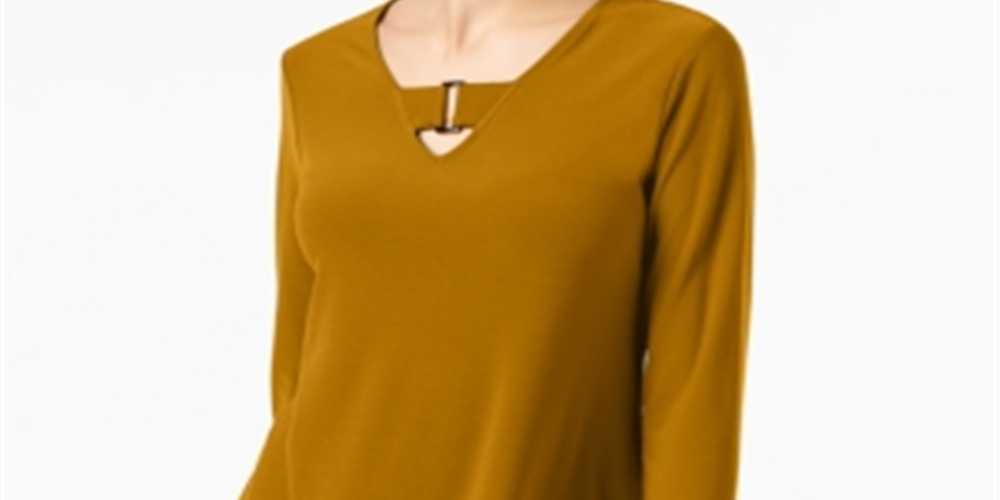 Túnica Alfani Feminina com Detalhe de Fivela Índia Dourada Tamanho Pequeno G