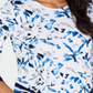 Blusa feminina Alfani azul cobalto tamanho pequeno grande