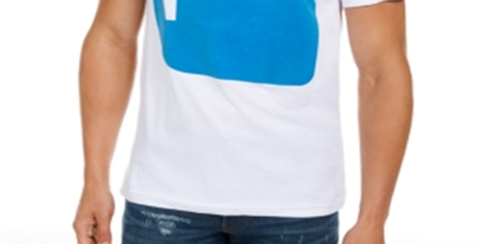 Camiseta masculina com estampa gráfica e logotipo G-Star Raw, branca, tamanho G