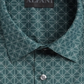 Camisa social masculina estampada Alfani, verde, tamanho P