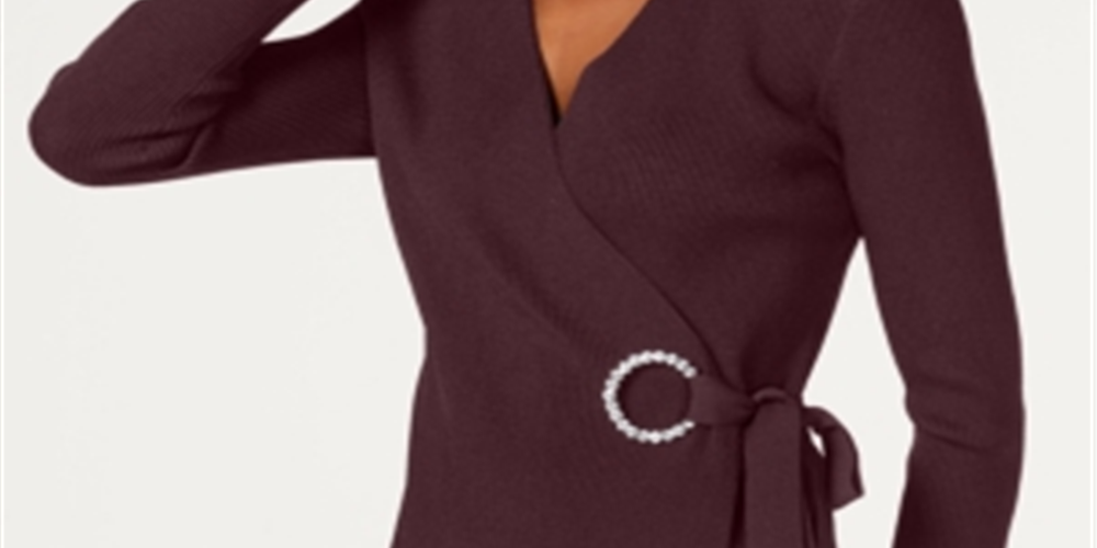 Suéter feminino com ilhós e ilhós da INC International Concepts, presente, vermelho, tamanho extrapequeno