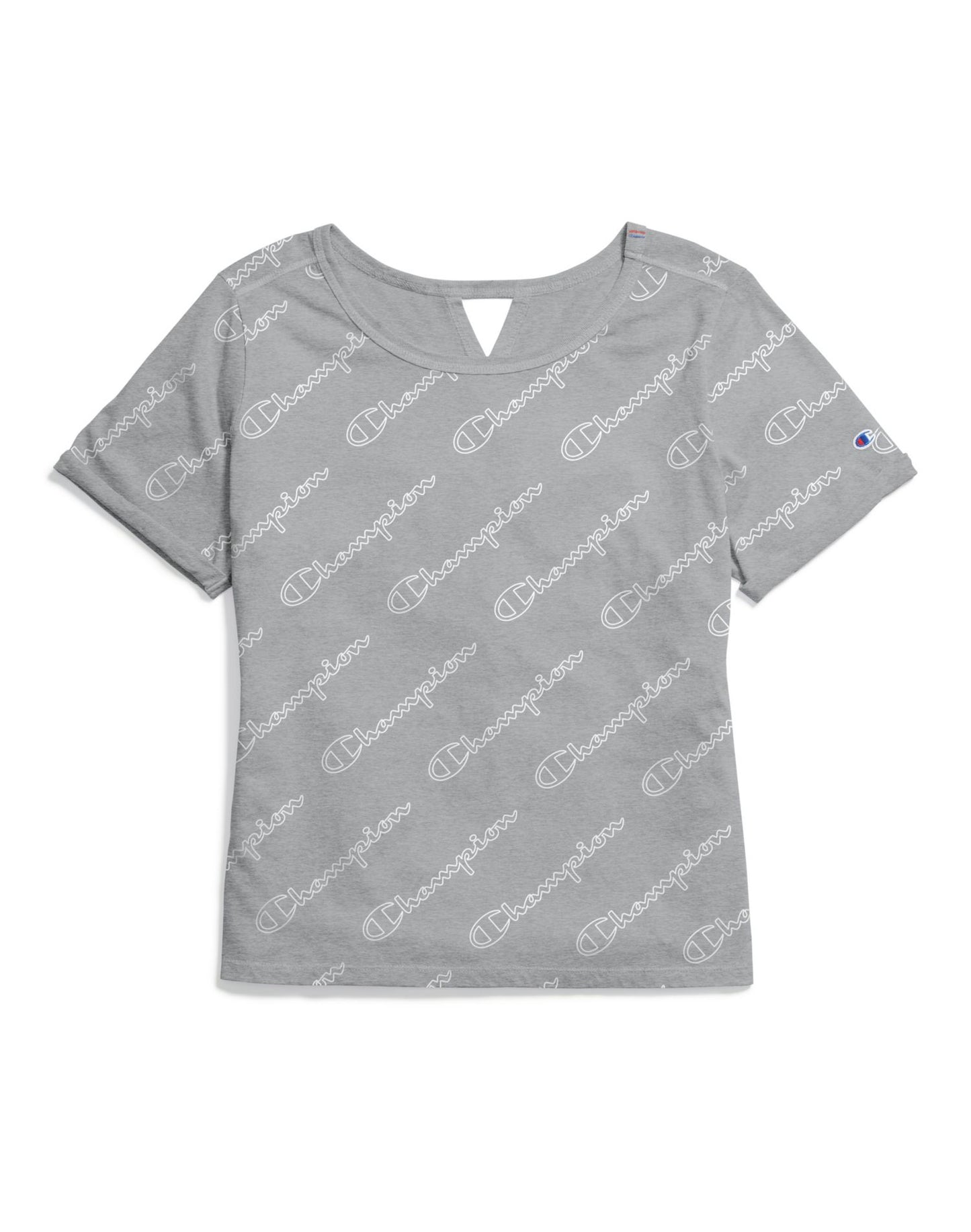 Camiseta Champion Athletics Heritage Feminina Cinza X-Grande