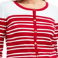 Cardigan listrado feminino Karen Scott vermelho tamanho PSM